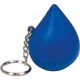 Custom Logo Squeezies (R) - Blue drop shape stress reliever key holder.